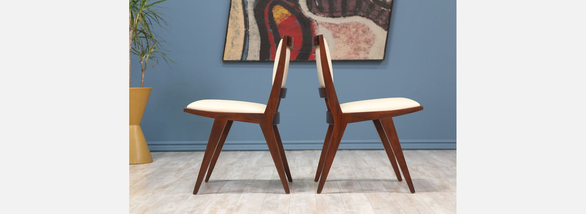 Set of 6 Rare Dan Johnson Dining Chairs for Hayden Hall Furniture