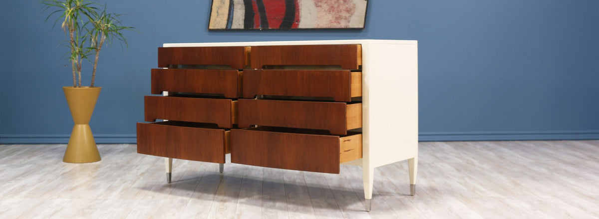 Two-Tone Lacquer & Walnut Dresser by Sligh Lowry