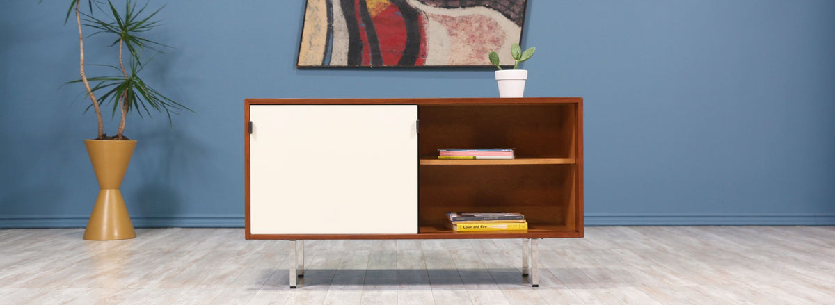 Florence Knoll Lacquered & Walnut Credenza