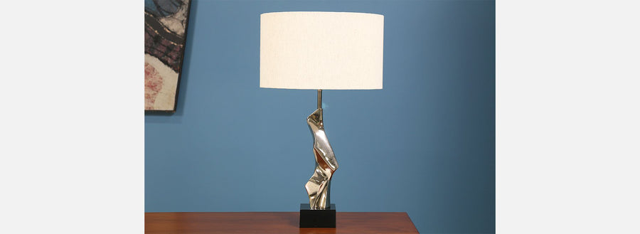 Richard Barr Amorphous Chrome Table Lamp for Laurel Lamp Co.