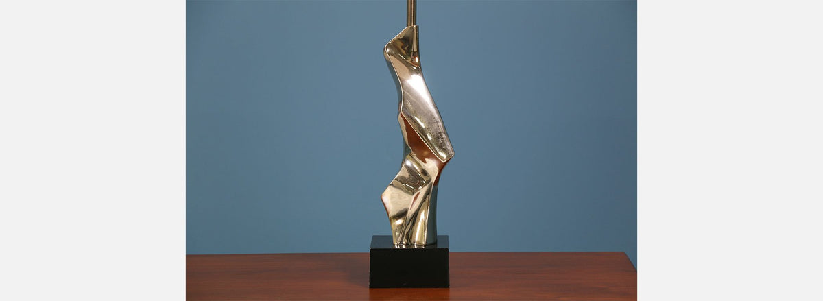 Richard Barr Amorphous Chrome Table Lamp for Laurel Lamp Co.