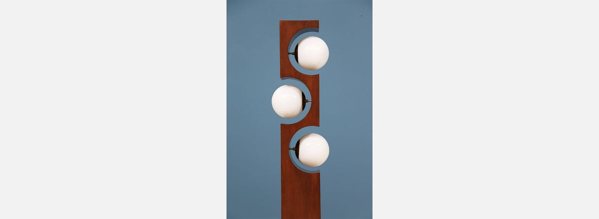 Mid Century 3-Globe Geometric Floor Lamp