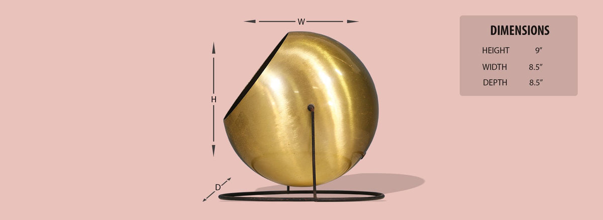 Mid Century Brass Eyeball Table Lamp