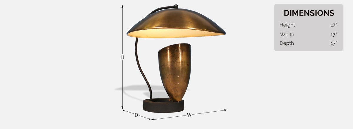 California Modernist Bronze Table Lamp by Robert Bulmore 
