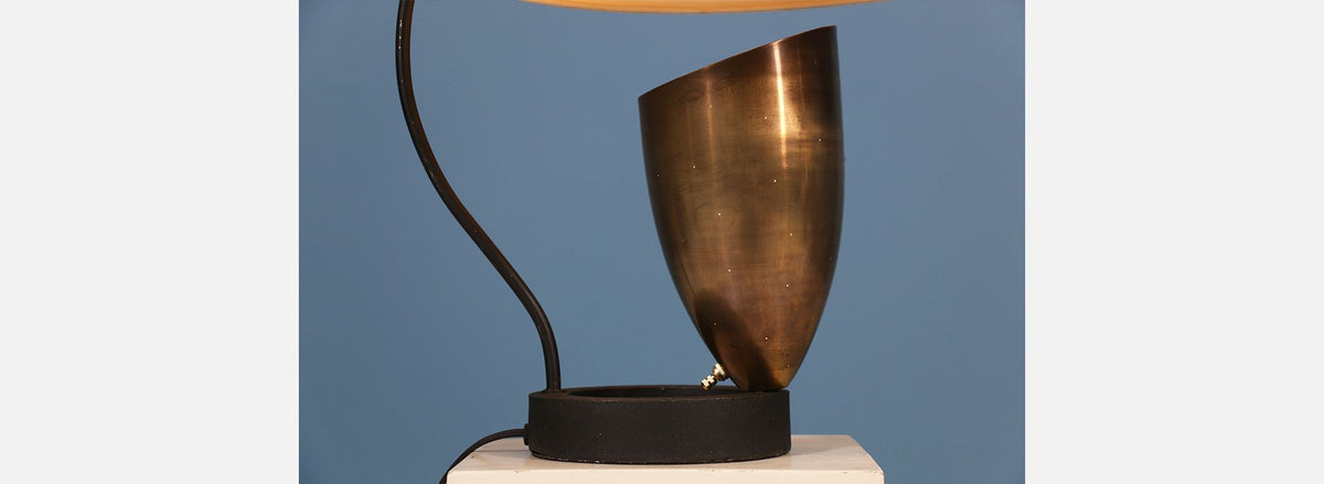 California Modernist Bronze Table Lamp by Robert Bulmore 