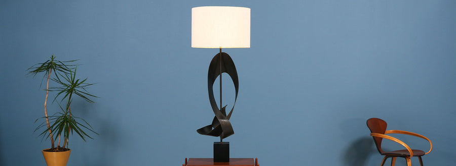Harry Balmer Brutalist Ribbon Table Lamp for Laurel