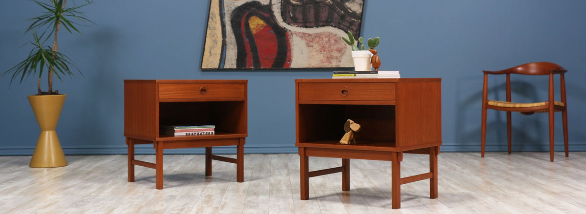 Folke Ohlsson Teak Night Stands for Dux