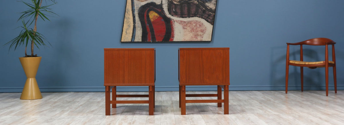 Folke Ohlsson Teak Night Stands for Dux