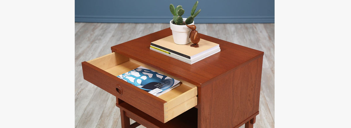 Folke Ohlsson Teak Night Stands for Dux