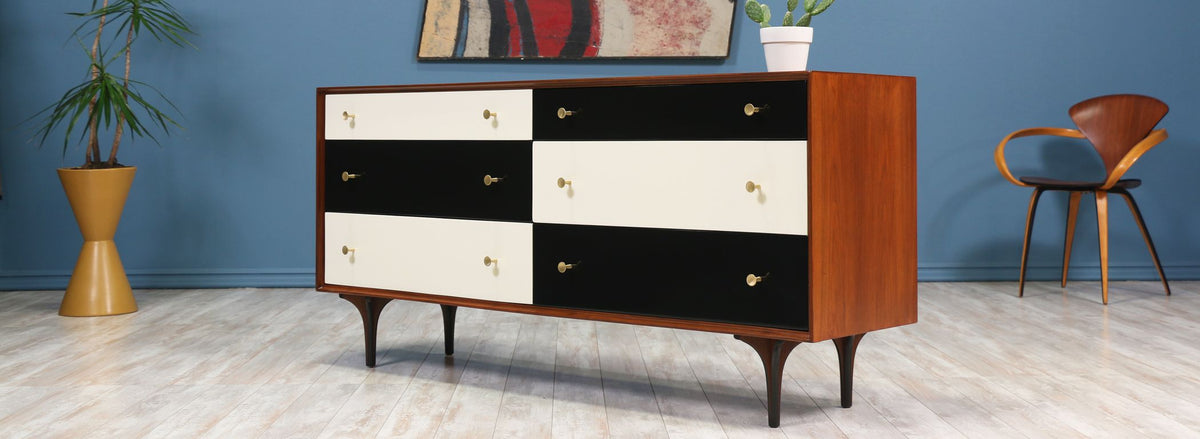 Richard Thompson Lacquered & Walnut Dresser for Glenn of California-2
