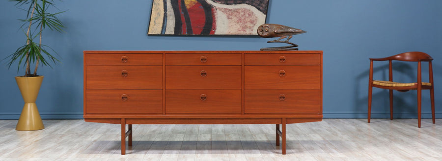 Folke Ohlsson 9-Drawer Teak Dresser for Dux