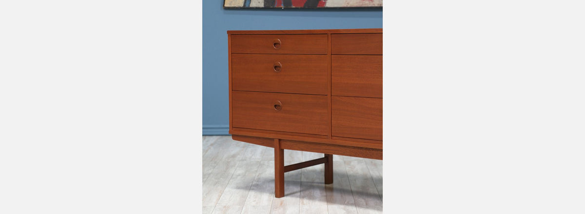 Folke Ohlsson 9-Drawer Teak Dresser for Dux