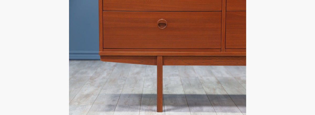 Folke Ohlsson 9-Drawer Teak Dresser for Dux