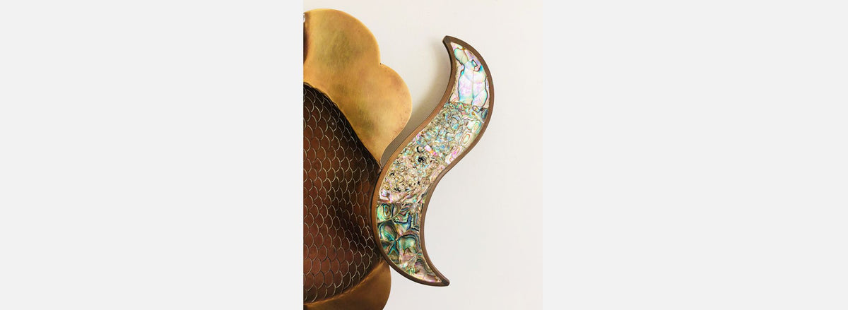 Mexican Modernist Fish Wall Art Sculpture by Los Castillos