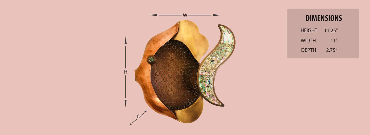 Mexican Modernist Fish Wall Art Sculpture by Los Castillos