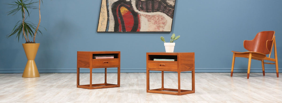 Aksel Kjersgaard Teak Night Stands for Odder Møbler