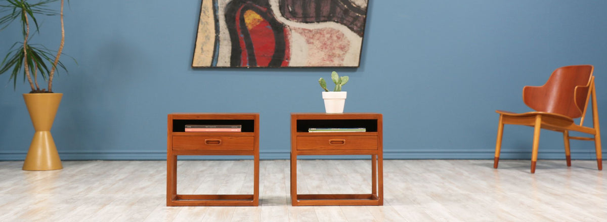 Aksel Kjersgaard Teak Night Stands for Odder Møbler