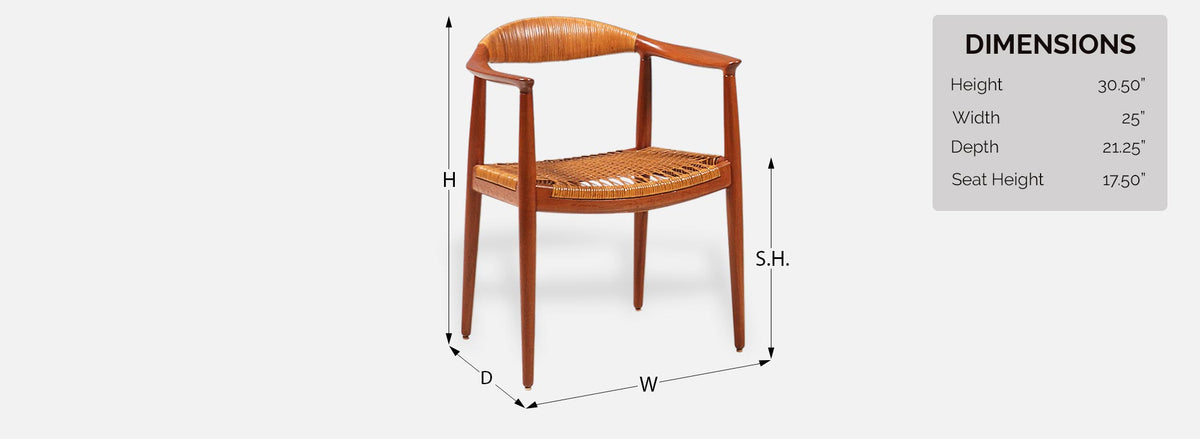 Pair of Hans J. Wegner “Round” Caned Arm Chairs for Johannes Hansen