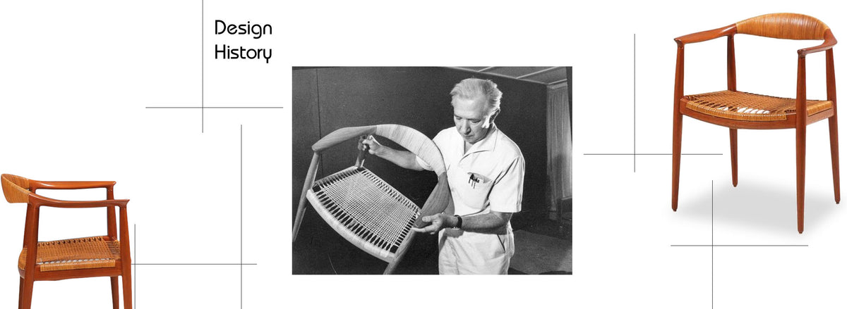 Pair of Hans J. Wegner “Round” Caned Arm Chairs for Johannes Hansen