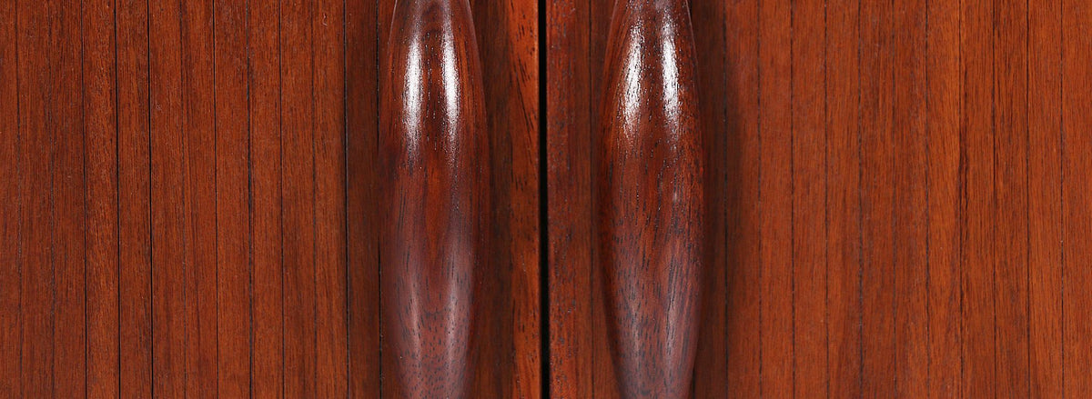 Danish Modern Tambour-Door Rosewood Credenza by Dyrlund