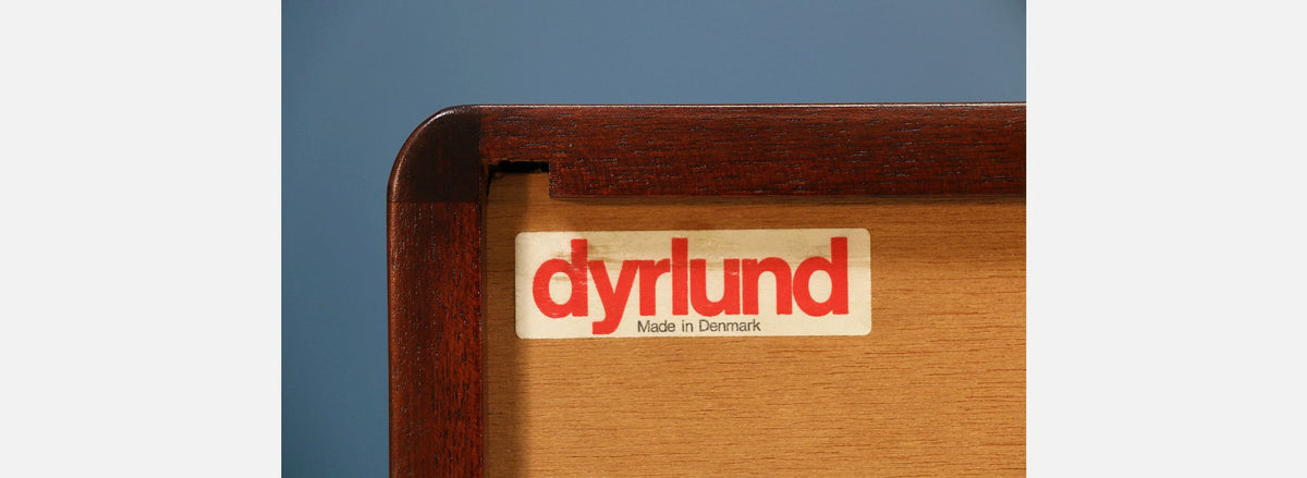 Danish Modern Tambour-Door Rosewood Credenza by Dyrlund