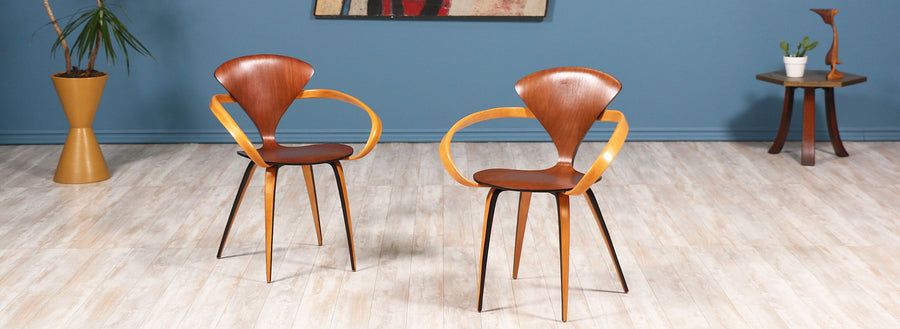 Norman Cherner "Pretzel" Armchairs for Plycraft
