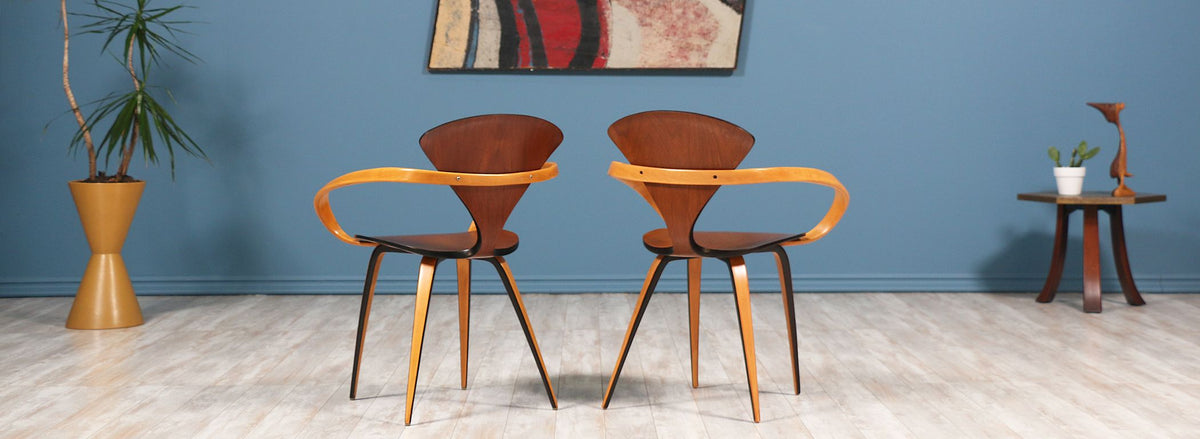 Norman Cherner "Pretzel" Armchairs for Plycraft