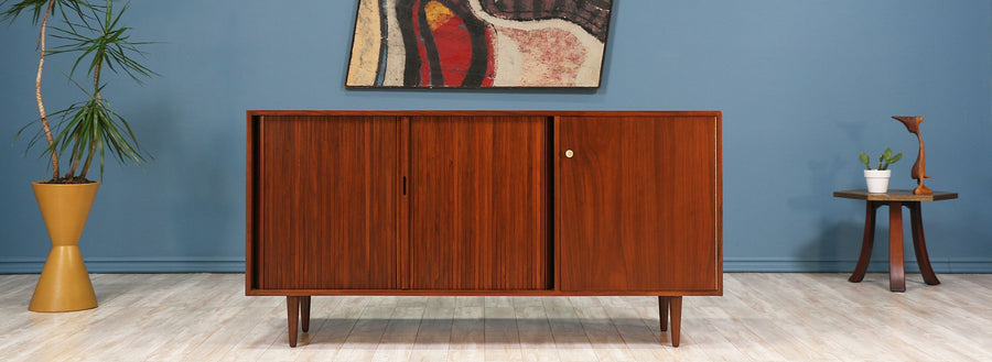 Milo Baughman Tambour-Door Credenza for Glenn of California