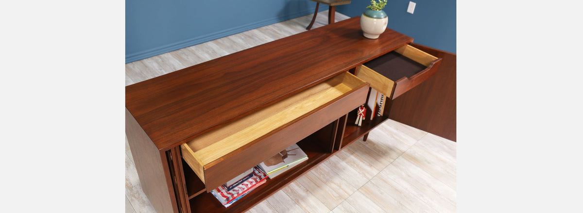 Milo Baughman Tambour-Door Credenza for Glenn of California