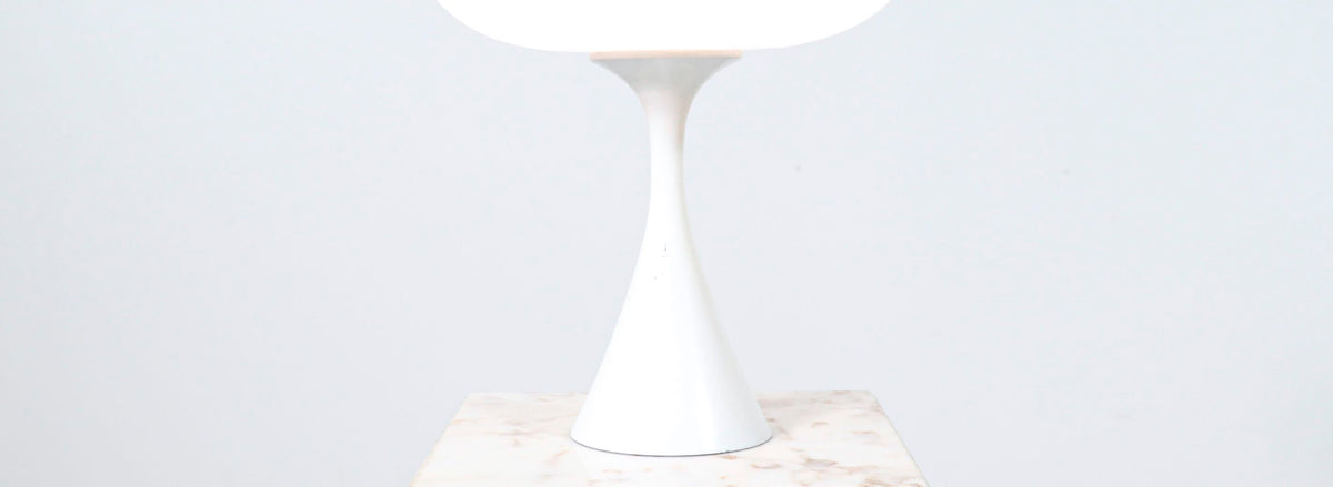 Billy Curry “Mushroom” Frosted Glass Table Lamp for Laurel