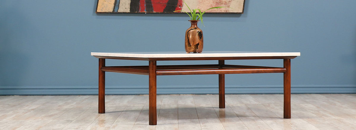 T.H. Robsjohn-Gibbings Marble Top Coffee Table for Widdicomb