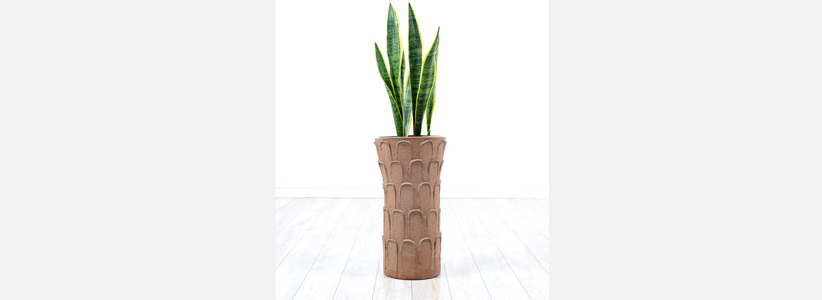 David Cressey "Leaf" Pattern Studio Stoneware Planter for Architectural Pottery