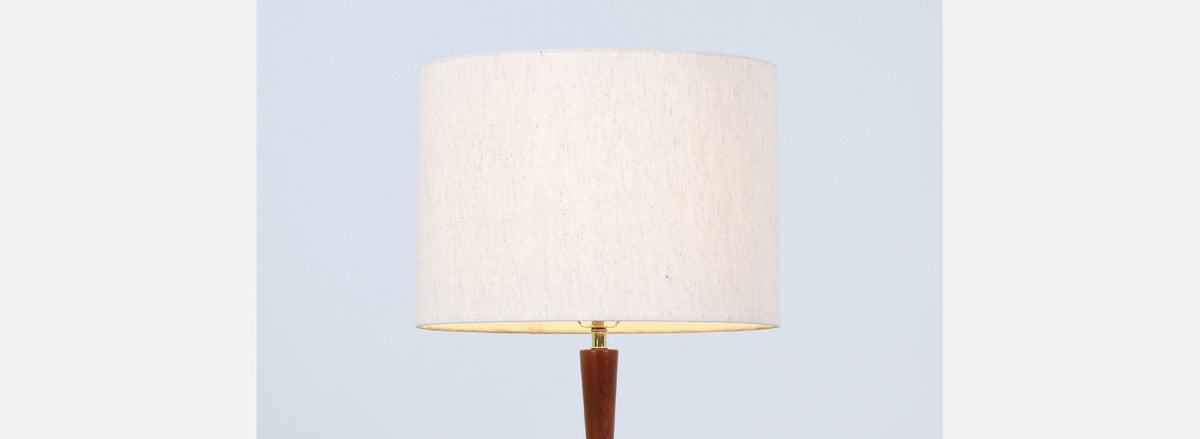 Scandinavian Modern Teak Tulip Style Floor Lamp