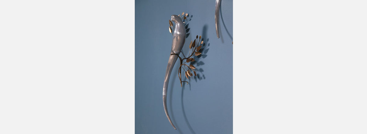 Set of 3 Curtis Jere Wall Art Bird Sculptures for Artisan House