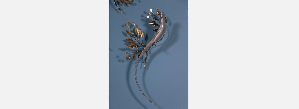 Set of 3 Curtis Jere Wall Art Bird Sculptures for Artisan House