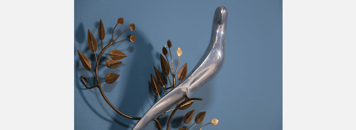 Set of 3 Curtis Jere Wall Art Bird Sculptures for Artisan House