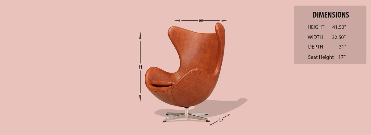 Arne Jacobsen Leather "Egg" Chair for Fritz Hansen
