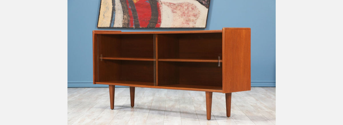 Danish Modern Low Profile Teak Bookcase