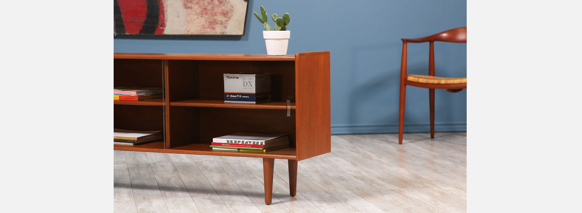 Danish Modern Low Profile Teak Bookcase