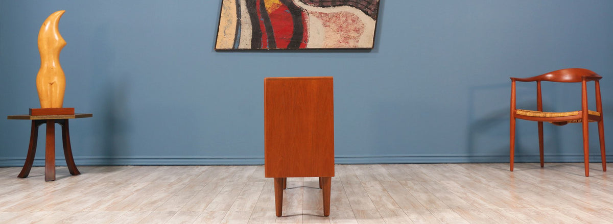 Danish Modern Low Profile Teak Bookcase