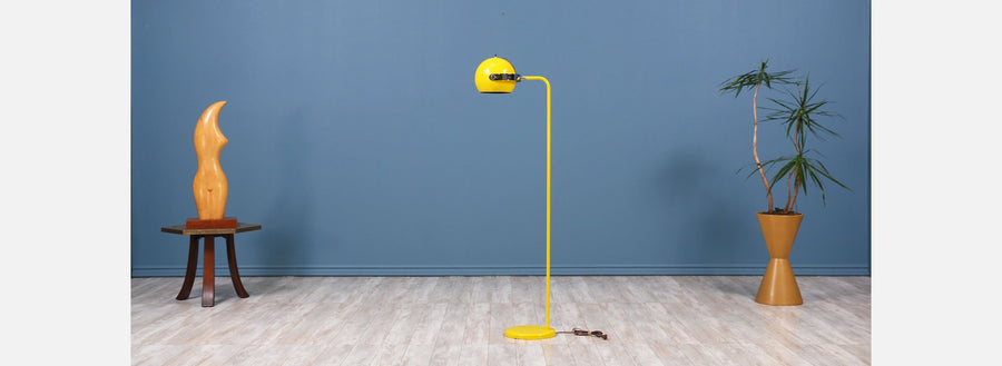 Robert Sonneman Yellow Enameled Floor Lamp