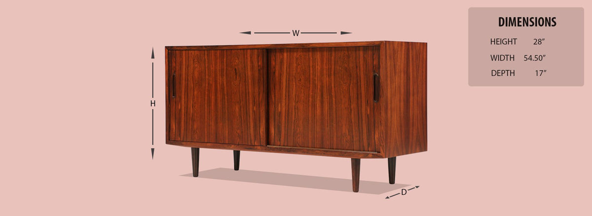 Danish Rosewood Credenza by Carlo Jensen for Hundevad & Co.