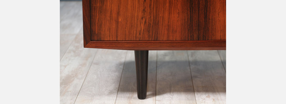 Carlo Jensen Bi-Folding Door Rosewood Credenza for Hundevad & Co.