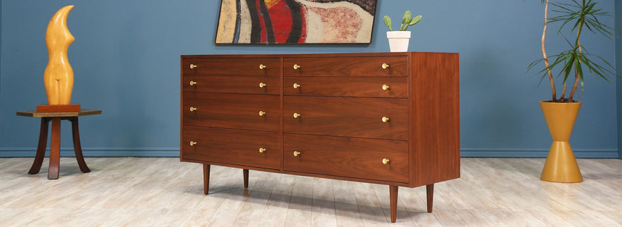 Milo Baughman Walnut Dresser for Glenn of California