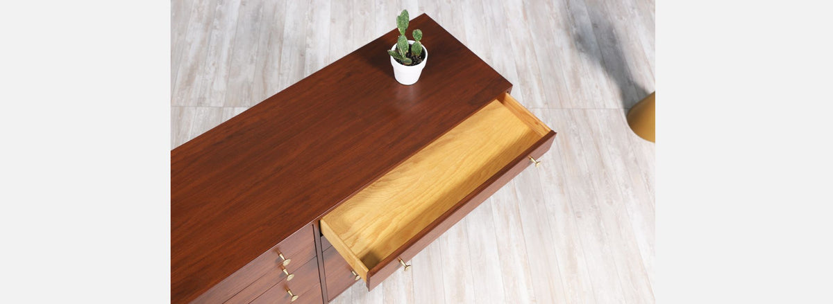 Milo Baughman Walnut Dresser for Glenn of California