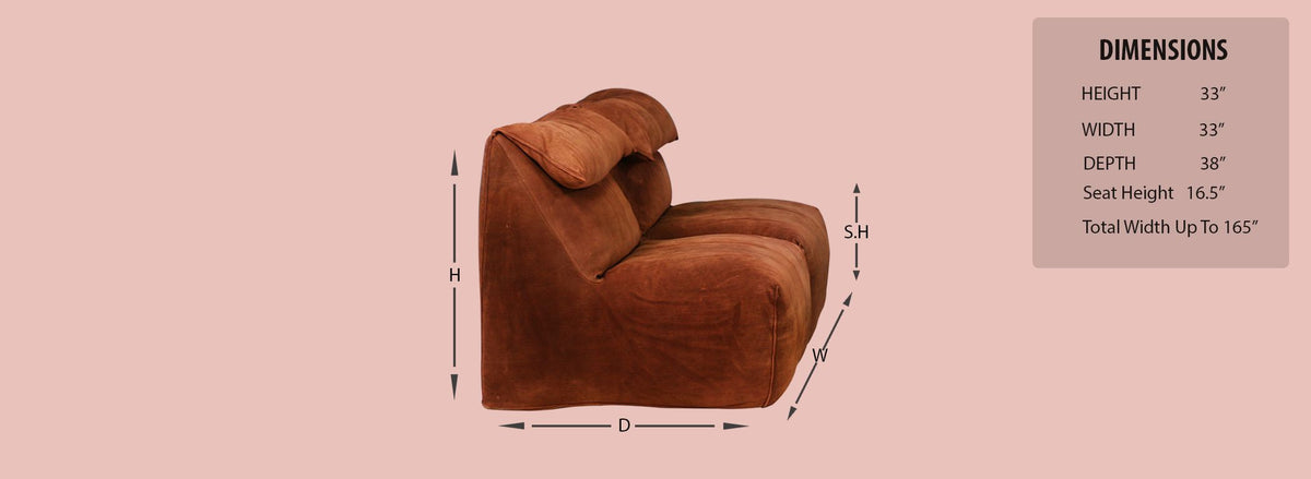 Mario Bellini "Le Bambole" Modular Seating Reverse Leather Sofa for Atelier Int.