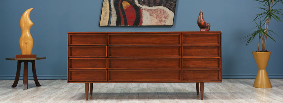 John Keal Walnut Dresser for Brown Saltman