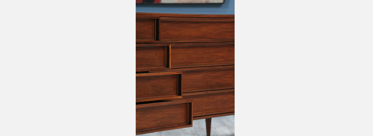 John Keal Walnut Dresser for Brown Saltman