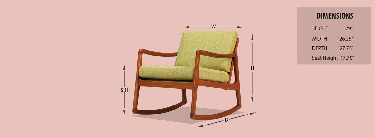 Ole Wanscher Teak Rocking Chair for France & Søn