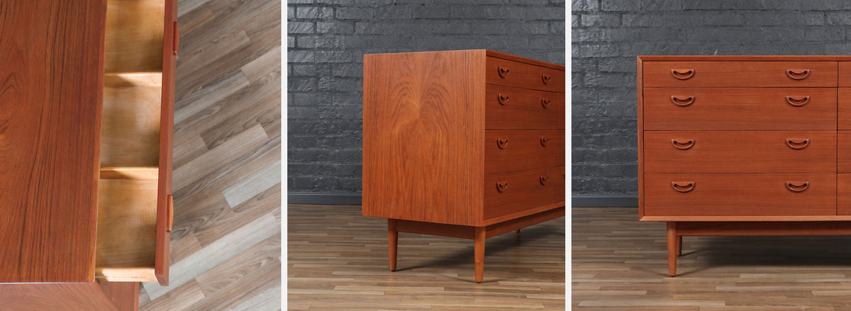 Mid-Century Danish Modern Teak 8-Drawer Dresser